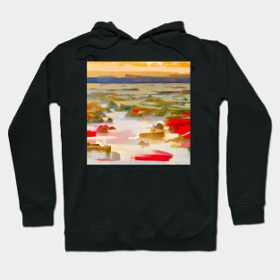 Rocky Seashore at Sunset Hoodie